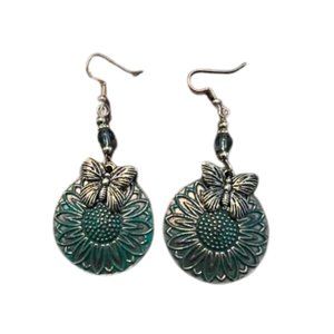 Flower with Butterfly Hook Earrings